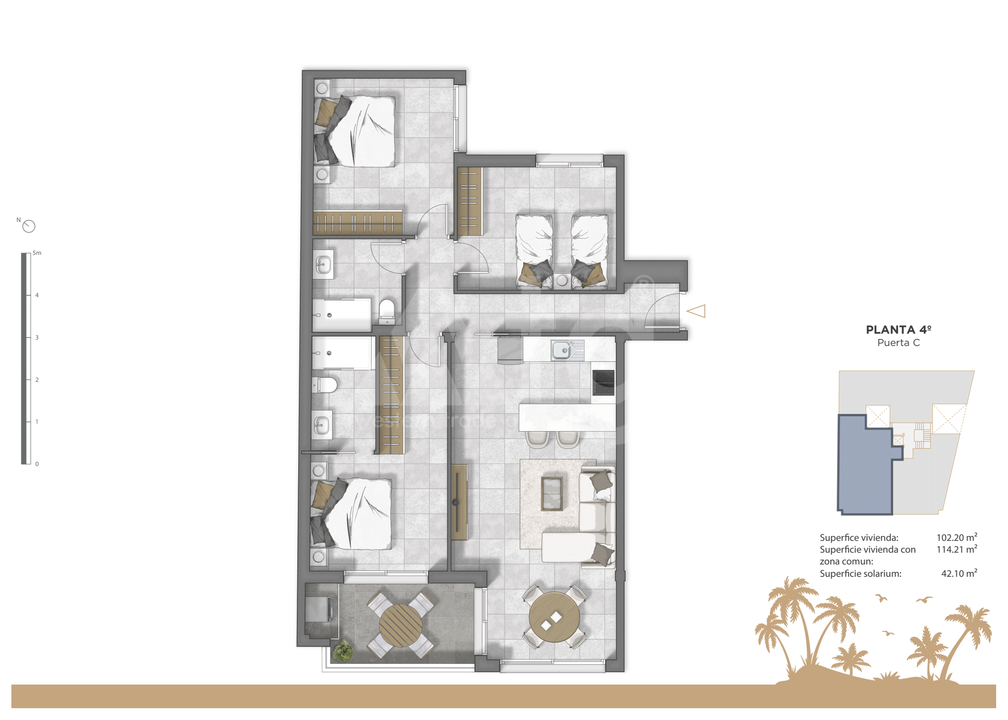 3 bedroom Penthouse in Guardamar del Segura - RTG35689 - Photo 1