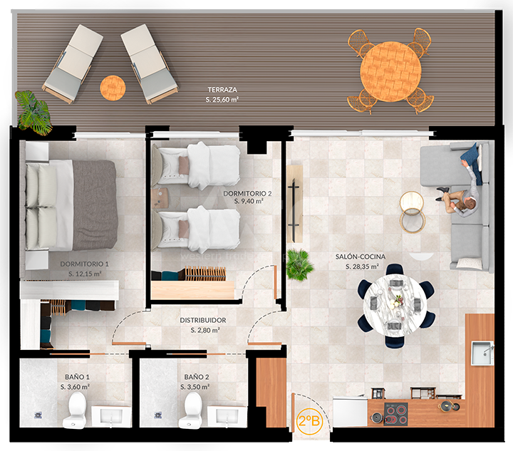 2 bedroom Penthouse in Finestrat - PTA39561 - Photo 1