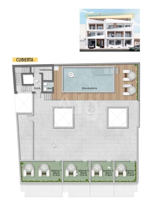 1 Schlafzimmer Appartement in Torrevieja - TMR69897 - Foto 2