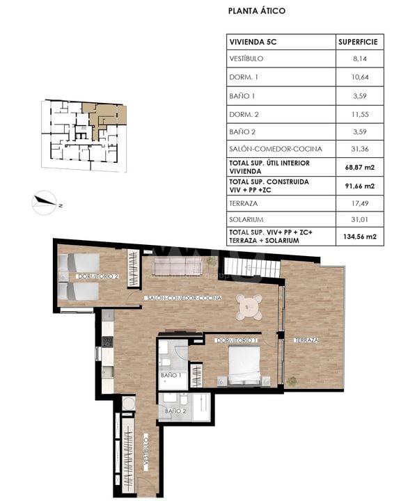 Penthouse Torrevieja, 2 hálószoba - AG64758 - Fénykép 1