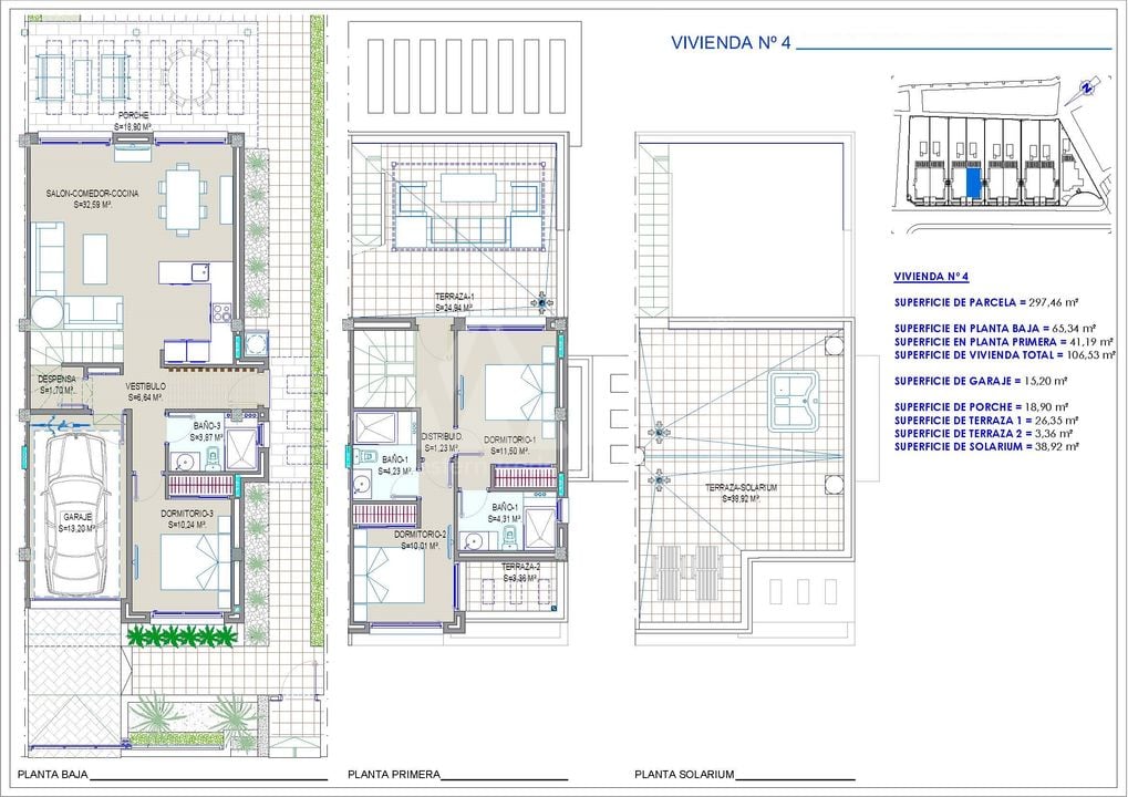 Villa in Los Alcázares, 3 slaapkamers  - ALS68052 - Foto 1