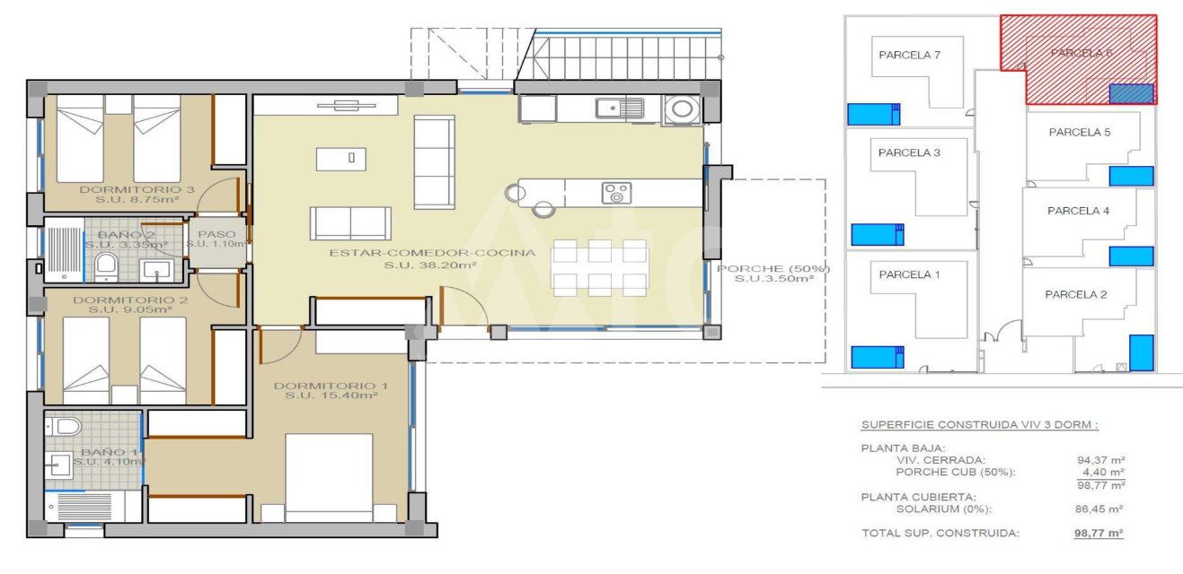 Villa in Ciudad Quesada, 3 slaapkamers  - NSP109476 - Foto 1