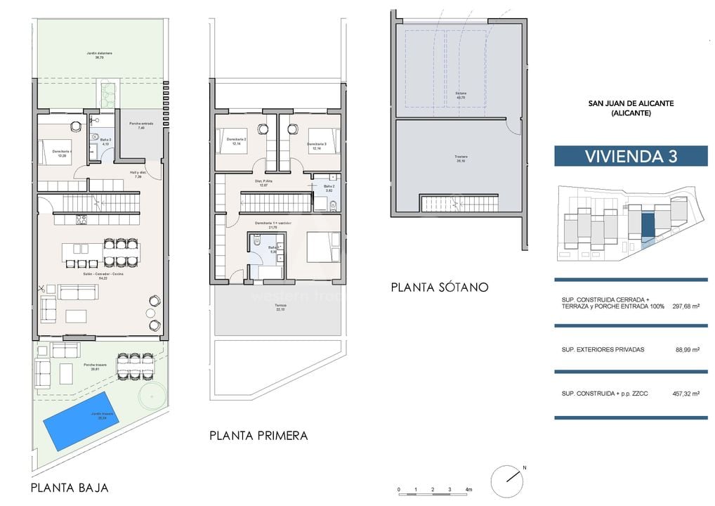 Adosado de 4 habitaciones en San Juan de Alicante - VHG78000 - Foto 1