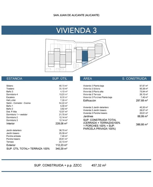 Adosado de 4 habitaciones en San Juan de Alicante - VHG78000 - Foto 2