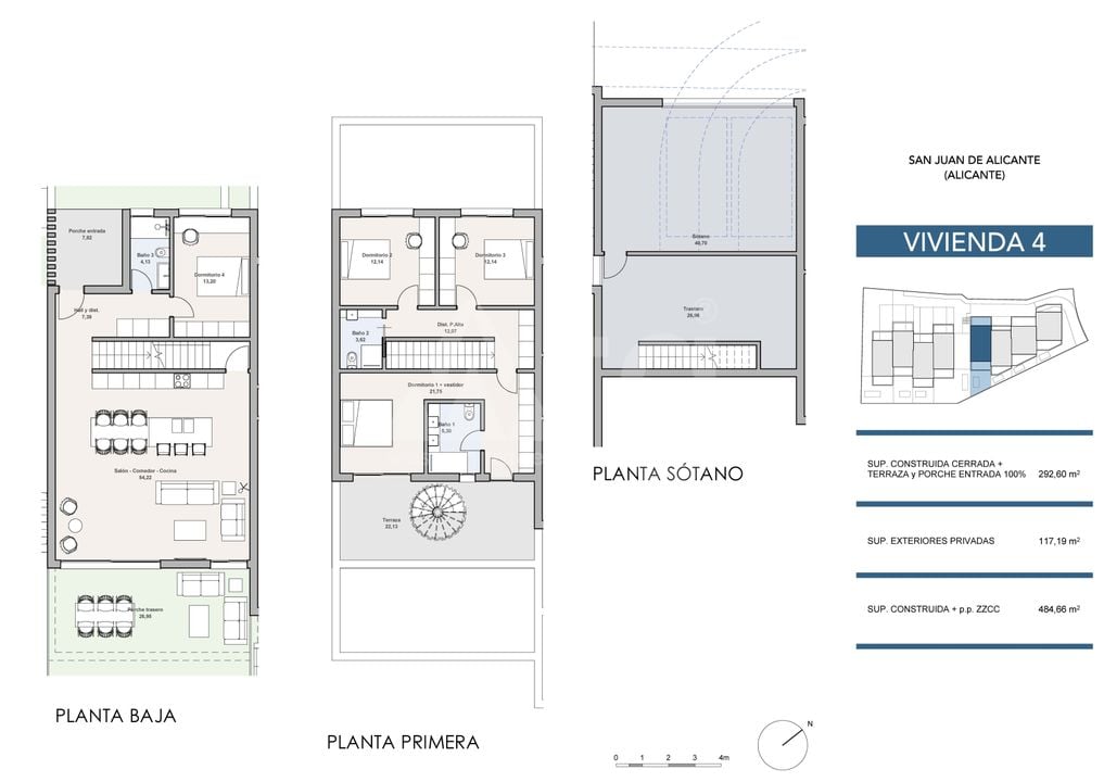 Adosado de 4 habitaciones en San Juan de Alicante - VHG78001 - Foto 2