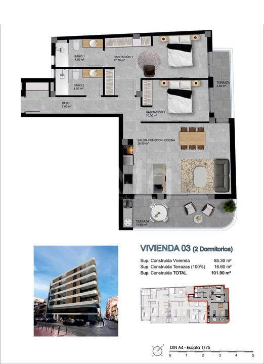 Apartament w Santa Pola, 2 sypialnie - SOL92509 - Zdjęcie 1